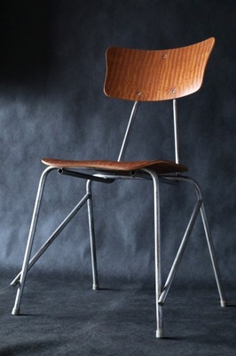 Krzesło warsztatowe z lat 50 TEAK Dania.