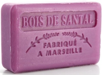 Delikatne Francuskie mydło Marsylskie BOIS DE SANTAL DRZEWO SANDAŁOWE 125 g