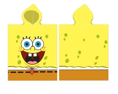 Ręcznik z kapturem Poncho Ponczo 55x110 SpongeBob