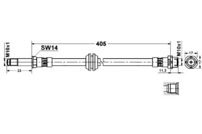 Ate шланг гальмівний elast. bmw 3 e46 z4 e85 фото №1
