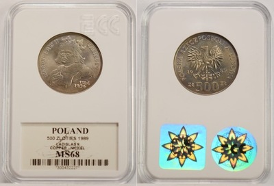 500 ZŁOTYCH 1989 WŁADYSŁAW II JAGIEŁLO MS68