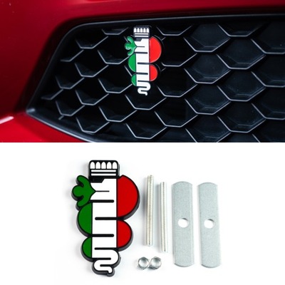 EMBLEMA EN REJILLA DE RADIADOR INSIGNIA ALFA ROMEO GIULIETTA 147 156 GIULIA STELVIO MITO  