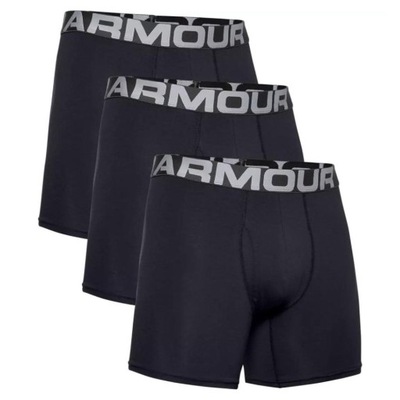 Czarne bokserki majtki Under Armour 3-pack S