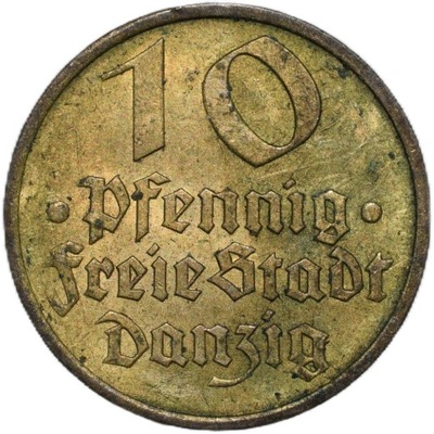 Wolne Miasto Gdańsk 10 fenigów pfennig 1932