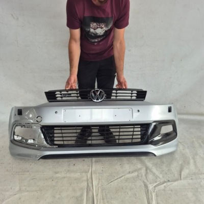 Vw polo v 6r0 6c0 r-line 09- бампер перед передний решётка решётка радиатора pdc омыватель фото №1