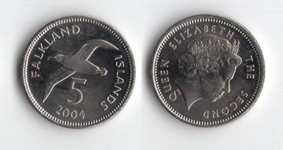 FALKLANDY BRYTYJSKIE 2004 5 PENCE