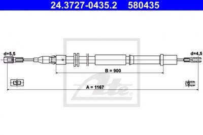 ATE 24.3727-0435.2 CIĘGŁO, ТОРМОЗ СТОЯНОЧНИЙ