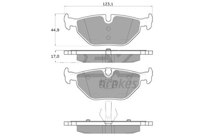 TOMEX BRAKES КОЛОДКИ ГАЛЬМІВНІ BMW 3 E36 90-98 ЗАД