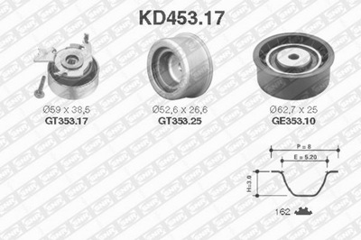 SNR KD453.17 SNR ENGRANAJE DE DISTRIBUCIÓN KIT CON CORREA  