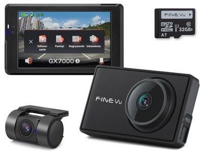 GRABADORA DE VÍDEO FINEVU GX7000 /32GB - 2.5K QHD+FHD HDR GPS PANTALLA IPS FOTORADARY  