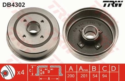 TRW DB4302 BEBEN DE FRENADO OPEL CORSA C (F08/F68) 1  