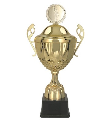 Puchar metalowy złoty z przykrywką MUFA 27cm