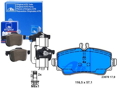 Комплект гальмівних колодок гальмівних ate 13047027762 ba2176 фото №1