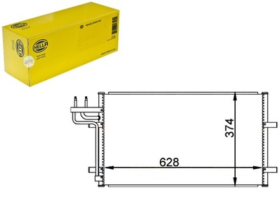 Конденсатор радіатор кондиціонера [hella] фото №1