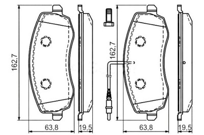 512500 BOSCH TRINKELĖS STABDŽIŲ CITROEN, FIAT, LANCIA, PEUGEOT 807 C8 PHEDRA 