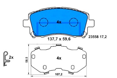Тормозные колодки тормозные subaru forester impreza legacy ii фото №1