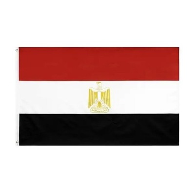 Flaga egipska 150x90 cm. Flaga Egiptu poliester