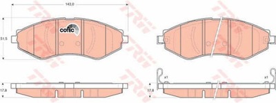 ZAPATAS DE FRENADO PARTE DELANTERA TRW GDB3347  