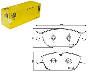 HELLA KOMPLEKTAS TRINKELIŲ STABDŽIŲ 4G0698151M 4G069 