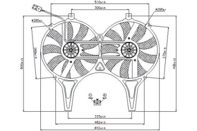 Nissens вентилятор радиатора с корпус mercedes фото №1