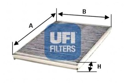 FILTRO DE CABINA DE CARBON 54.128.00/UFI  