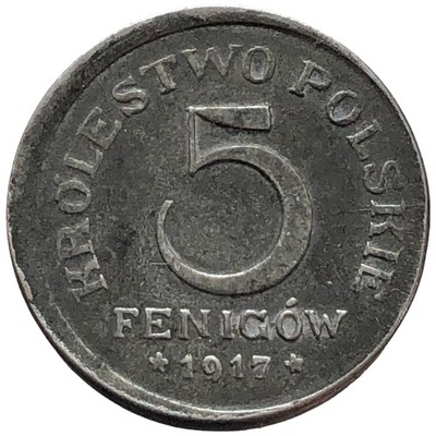 90585. Polska, 5 fenigow, 1917r.