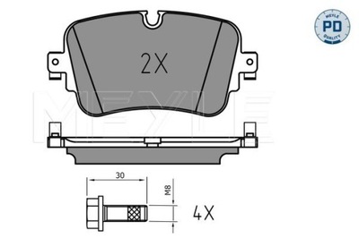 PADS BRAKE AUDI REAR Q7 2,0-3,0 QUATTRO 15- 0252230717/PD  