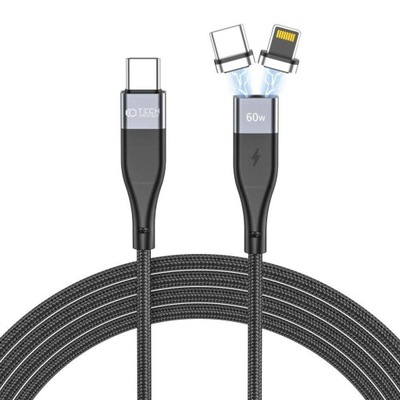 Kabel Magnetyczny 2w1 3A 1m USB-C - Lightning + US