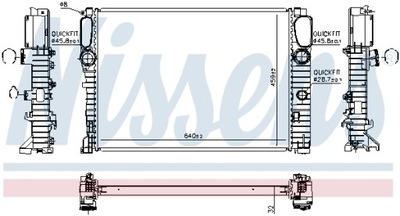 РАДИАТОР ДВИГАТЕЛЯ NISSENS NIS 67102A