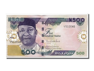 Banknot, Nigeria, 500 Naira, 2012, KM:30i, UNC(65-