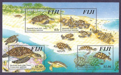 Fiji xx M739 fauna żółwie MNH VF