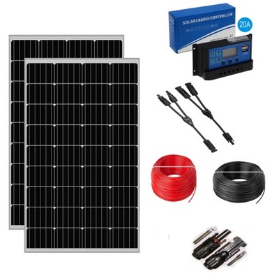 PANEL SOLARNY MONO ZESTAW 2X100W+REG. 20A !!!