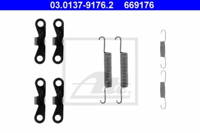 ATE 03.0137-9176.2 JUEGO AKCESORIOW, ZAPATAS DE TAMBOR DE FRENADO FRENOS POSTOJOWEGO  