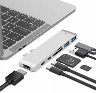ADAPTER HUB USB-C USB HDMI 4K SD MACBOOK PRO / AIR