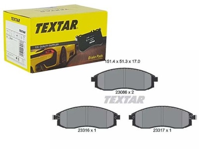 TEXTAR ZAPATAS DE FRENADO PARTE DELANTERA 2308601  