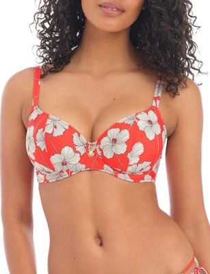 85F UK 38E Freya Hibiscus Beach Plunge Bikini Top