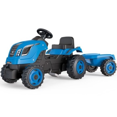 SMOBY traktor z przyczepą XL niebieski 710129