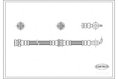 Corteco шланг гальмівний mitsubishi carisma 1.8 m фото №1