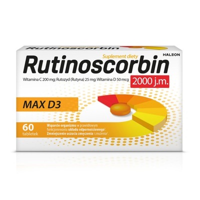 Rutinoscorbin Max D3 2000j.m. 60 tabletek