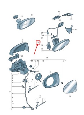 Audi q3 8u interior rear вид mirror 8u0857511aqe2 8u0857511a qe2 фото №1