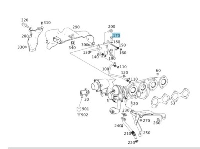 Болт трубка живлення масло turbo m271 фото №1