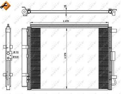 RADUADOR DE ACONDICIONADOR NRF 350230  