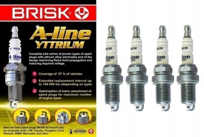 КОМПЛЕКТ 4X BRISK СВЕЧА ЗАЖИГАНИЯ 0016 DR17YCY A-LINE 32