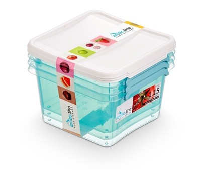 POJEMNIK ZESTAW POJEMNIKÓW NA ŻYWNOŚĆ 1,15L x 3szt