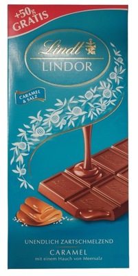 LINDT czekolada Lindor Caramel&Salz 150 gr