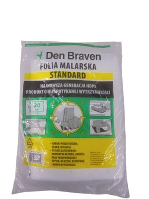 FOLIA MALARSKA STANDARD 4m x 5m DEN BRAVEN