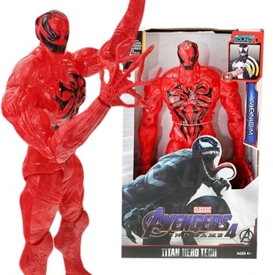 VENOM CARNAGE CZERWONY FIGURKA 30 cm INTERAKTYWNA SWIECI AVENGERS