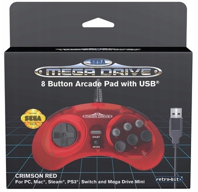 Pad Retro-Bit SEGA Mega Drive Retro-Bit 8 B USB