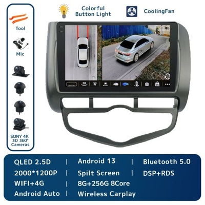 NAVEGACIÓN GPS PARA HONDA FIT JAZZ RIGHT 2004-05 RADIO DE AUTOMÓVIL BEZPRZEWODOWE CARPLAY  