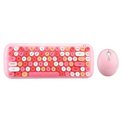 ZW Bezprzewodowy zestaw klawiatura + myszka MOFII Candy 2.4G (różowy)